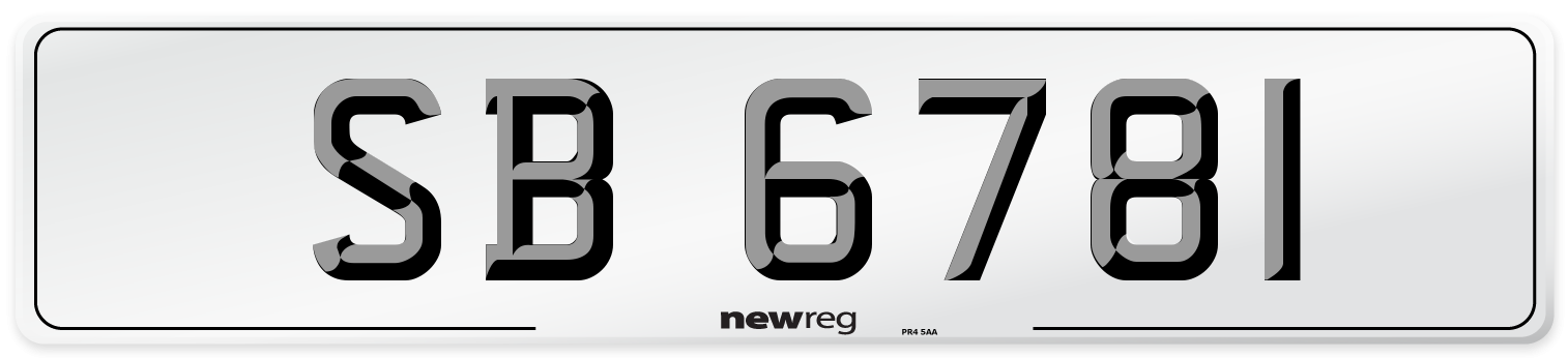 SB 6781 Number Plate from New Reg